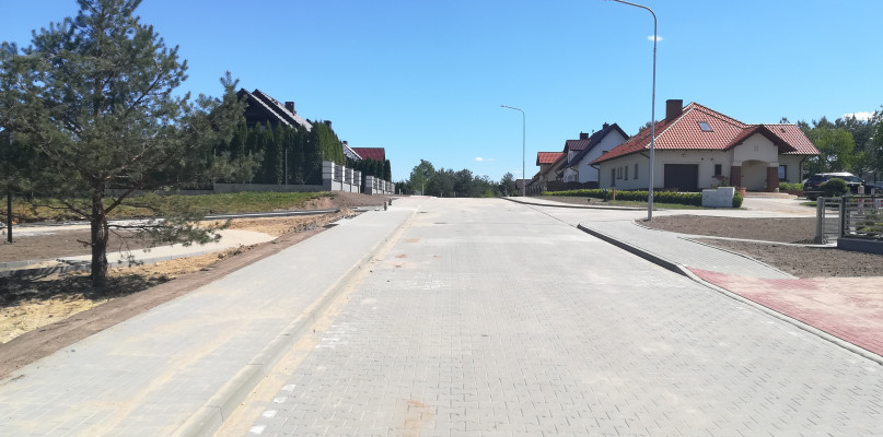 Odcinek ulicy Fiołkowej w trakcie realizacji zadania