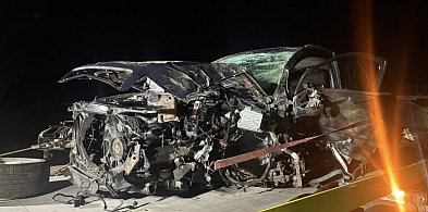 Wypadek w Zielonowie. Tyle zostało z jego auta!-12464