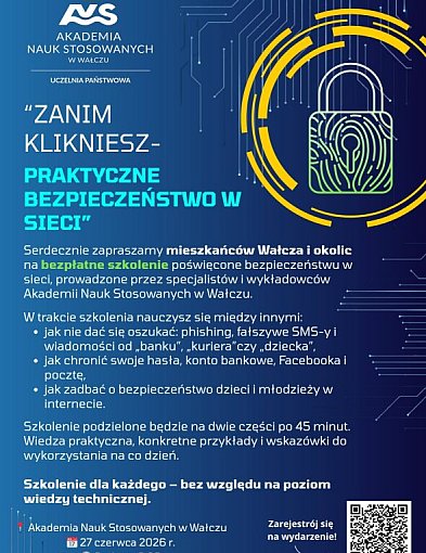 "Zanim klikniesz". Bezpłatne szkolenie dla mieszkańców Wałcza i okolic