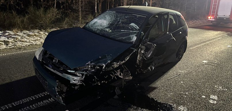 Wypadek na DW 181. Trzy osoby w szpitalu